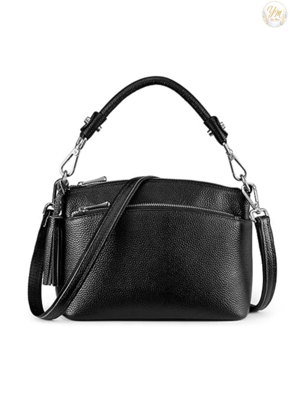 Genuine Leather Crossbody Bag Women Shoulder Purse Adjustable Strap